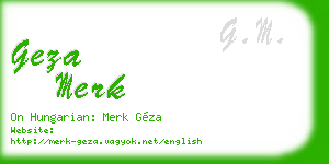 geza merk business card