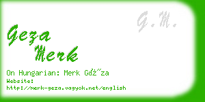 geza merk business card